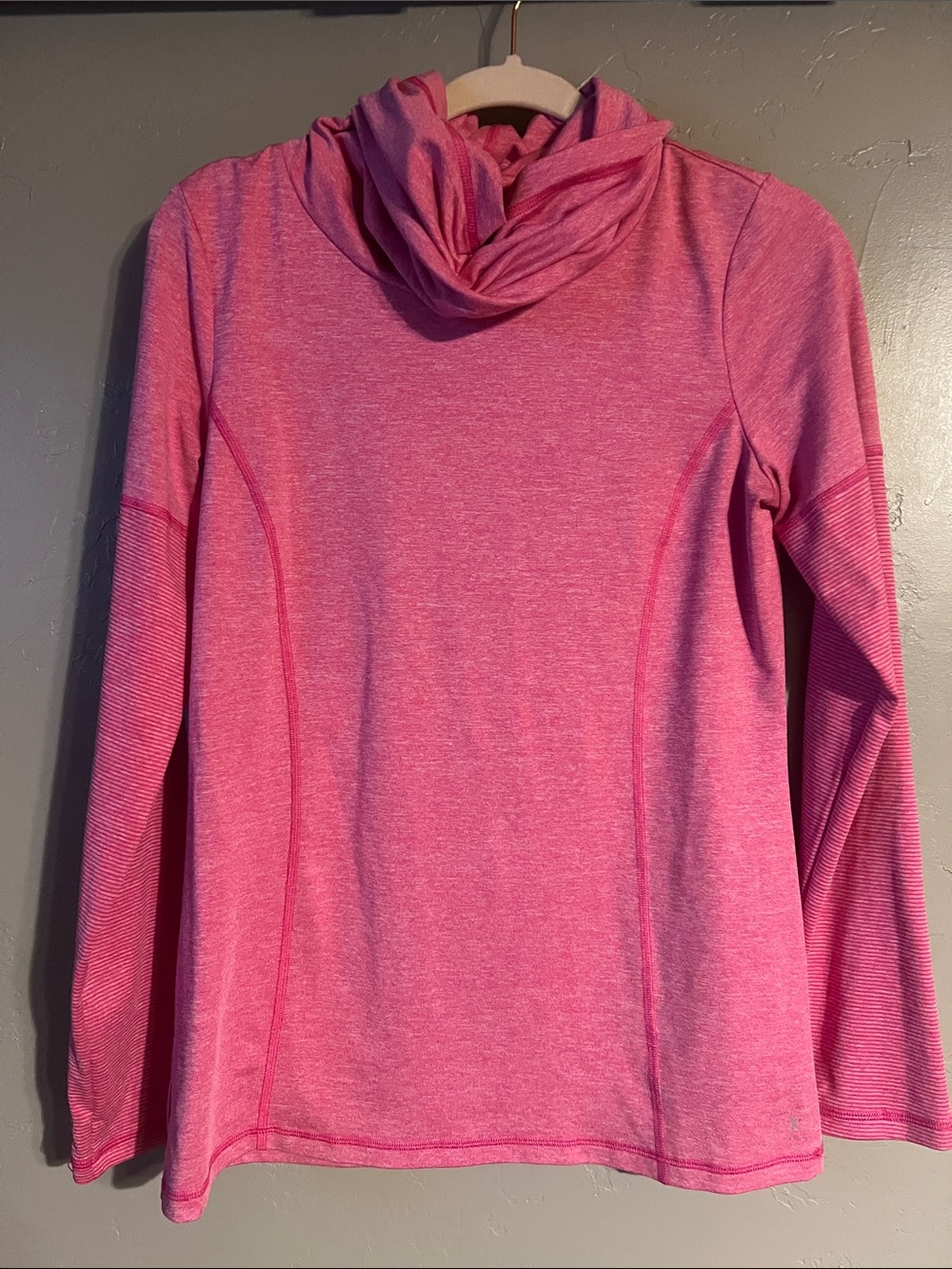 Danskin Now Pink Long-Sleeve Cowl Neck Active Top